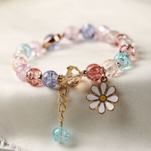 *FELICITY* Multicolor Flower Pendant Fashion Beaded Bracelet